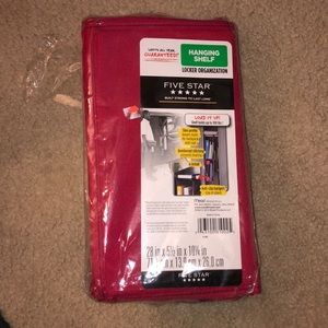 brand new, red locker organizer